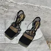 Square High Toe Breathable Sandals Stiletto Women Mesh Heels Hollow Pumps Ankle Strap Lace-Up Elegant Dress Shoes 303 82