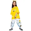 Dancewear Kinder Coole Mode Ballsaal Hip Hop Tanz Outfits T-Shirt Cargo Tanzhosen Jazz Dance Wear Kostüme Kleidung für Jungen Mädchen 230617