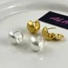 Brincos Stud Moda Europeia Simples Temperamento Luxo Cobre Escovado Presente Esférico Banquete Casamento Joias Femininas 2023