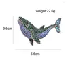 Broches Mode Match Strass Walvis Broche Dier Vis Pin Vintage Design Sieraden Winterjas Accessoires Goed Cadeau