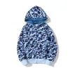 Designer Shark Full Zip Hoodie Crazy Face Jacket Big ABC Bape Felpa Camo Grid Hoody Men Women Zipper Sudadera Autumn Winter Jogger Sportwear Loose Hooded Ape hoodiies