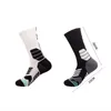 Men's Socks Men's Black White Number Basketball Middle Breathable Towel Bottom Fitness Running Cycling Hiking Sports Calcetines