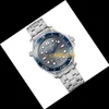 orologi di lusso Bracciale in acciaio inossidabile 600M C 8800 Movimento automatico Orologio da uomo 007 Polso sportivo da uomo Quadrante bianco nero