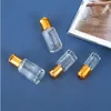 50pcs/Lot 3ml Empty Roll-on Perfume Bottle Gold Cap 6ml Vials Refillable Aluminum Glass Roller Ball Bottle Ewocm