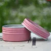 50 ml leere Probe Creme Jar Zinn Kosmetikgläser rosa Aluminium Lippenbalsam Nagelhandwerk Pot Container Metall Schraube Make -up -Hülle 50pcsgoods JNSRJ