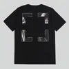 Tasarımcılar Tişörtler Gevşek Tees Üstleri 2023 Yaz T Shirt Erkek Kadın Adam Gündelik Gömlek Luxurys Giyim Sokak Giyim Şortları Kol Polos Tshirts Ofs Beyaz Tee Boyut