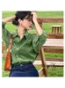 Damespolo's Dames Herfststijl Effen Kleur Koreaans Port Retro Corduroy POLO Revers Shirt Blouse Verdikt Lange mouwen