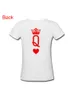Camiseta Feminina King Queen Crown Print Casal Combinando Camiseta Manga Curta Presente de Dia dos Namorados para Namorada Namorado Camisa Casual Amante 230617