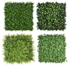 Flores decorativas grama artificial planta painel de parede fundo verde plástico gramado ao ar livre jardim casa decoração de casamento