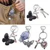 Keychains harajuku y2k borboletas cruzadas de chaves cruzadas para mulheres doces tendências frias de moda de moda vintage acessórios estéticos