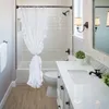 Tende UFRIDAY Tenda da doccia in pizzo bianco Tenda da bagno per bagno Tenda da bagno in poliestere impermeabile antimuffa Decorazione elegante per la casa