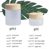 Frosted Glass Jar Cream Bottles Round Cosmetic Jars Hand Face Cream Bottle with Wood Grain Cap 5g-10g-15g-30g-50g-100g Fnsrm