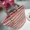 designer the tote bags pink beach bags high quality straw bags fashion women handbags classic summer bags cool mommy bags shoopping bags chain bag lday clutch blacket