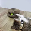 Giocattoli rotondi gatti di graffiatura con un gattino giocattolo giocattolo pieghevole ondulato per gatti nido materiale magico gatto gatto scratch board