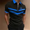 Herenpolo's Herentops Golfpolo Heren King Print T-shirt Hoge kwaliteit turndown korte mouw Rits Pullover Original Golf Wear Herenkleding 230617