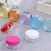 Mini vasetti di vetro simili Vasetti cosmetici vuoti da 3 g 5 g Vasetti per crema PS con fondo tondo con più colori tra cui scegliere Ivgft