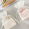 Geschenkverpackung 3PCS Lace Draw -Knordbeutel Kleine Schüttgut Stoff Handtasche Seife Candy Party Gefälligkeiten