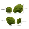 Fleurs décoratives 5 Pcs Vert Mousse Faux Pierre Micro Paysage Décor Bonsaï Pelouse Roches Artificielles Imité Mousse Ornement Mossy Bureau Faux