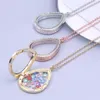 Pendant Necklaces 1Pc Metal Water Drop Glass Memory Medaillon Locket Women Trendy Picture Chain Collares Jewelry Making Bulk