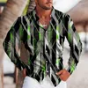 Camisas casuales para hombres Moda de lujo para hombres Estampado de cielo estrellado Botón de gran tamaño Top de manga larga Ropa para hombres Club Diseñador y blusas