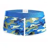 Unterhosen AIIOU Sexy Männer Camouflage Unterwäsche Boxer Nylon Komfortable Penis Beutel Boxer Trunks Mode Für