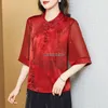 Ubranie etniczne 2023 Chiński styl bluzka tradycyjna qipao kobiety retro stand up kołnierz tangity eleganckie codzienne codzienne top