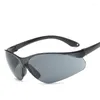 Sunglasses Rimless Oversized Trendy Y2K Wrap Around Punk One Piece Goggles Sports Sun Glasses Shades Driving Eyewear