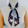 Sciarpe Nave spaziale Sciarpe di seta con nastro sottile per le donne Foulard Fascia per capelli Fazzoletto da collo in raso morbido Fascia per capelli femminile Cravatte Borsa da donna Sciarpa