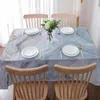 Nappe en marbre nappe imperméable à manger fête de mariage rectangulaire ronde maison Textile cuisine décoration