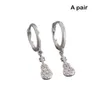 Hoop Earrings 2 Pieces Guitar Shape Stylish Zircon Buckle Earring Jewelry Women Men Statement Ear Clip For Daily Party