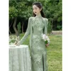 Robes décontractées 2023 Chinois Traditionnel Halter Floral Cheongsam 2PCS Printemps Été Sexy Robe Sans Manches Élégant Moulante Split Party Qipao