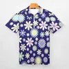 Polos męski pola Daisy Casual T-shirts Flower Power Print Polo koszulki