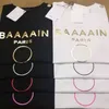 Erkek Tişörtler Tasarımcı Erkek Tişört Balman Kadın Gömlek Yaz Gündelik Baman Kadınlar Gevşek Tees Mektuplar Baskı Kısa Kollu Lüks Erkek Kadın