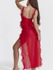 Casual Dresses CHIDAKA Women S Summer Satin Strapless Dress Sexy Backless Bodycon Wedding Cocktail Flowy Party Evening Gown