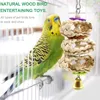 Toys 8Pcs/Set Bird Parrot Toys Wooden Hanging Swing Hammock Climbing Ladders Perches