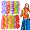 Decorative Flowers 5/10Pc Hawaii Party Leis Flower Wreath Garland Hawaiian Necklace Hawai Floral Wedding Birthday Supplies Decoration