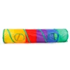 Cat Toys Folding Cat Tunnel Rolling Dragon Color Stitching Pet Toy 2 Holes Rainbow Cat Tunnel with Fur Balls for Cat Training Exercise 230617