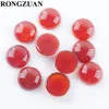 Crystal 16mm Red Agates Natural Stone Cabochon CAB Round Cameo Base Button Beads Jewelry Accessories Fit Ring Earrings 20Pcs/Lot TU3203