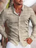 Mäns casual skjortor lyxmode för män Starry Sky Print överdimensionerad knapp långärmad toppmens klädklubbdesigner och blusar
