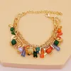 Bracelets porte-bonheur mode Bracelet bohème verre cristal couleur mélangée multicouche chaînes de perles pour les femmes bracelet Banquet bijoux accessoires
