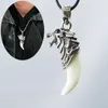 Collane con pendente 2023 Punk Cool Collana coraggiosa per uomo Denti di lupo Donne Gioielli fortunati Vintage Dente Amuleto Regali girocollo