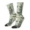 Erkek Çorap Moda Baskılı USD 100 Dolarlık Fatura Para Deseni Erkekler Kadınlar Zekice Yaz Sonbahar Kış Mürettebatı