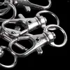 Jewelry Pouches 10pcs Metal Clasp Swivel Trigger Clips Snap Hooks Key Ring Bags DIY Craft Silver