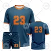 Erkeklerin Takipleri No.23 Mesh Nefes Alabilir T-Shirtshorts Sports Set Erkekler Yaz Koyu Renk Baskı Koşu Eğitim Şortları Kısa Kollu Süit 230617