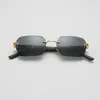 Lunettes de soleil sans monture carré Vintage homme femme marque concepteur dégradé lunettes de soleil mâle femme mode rétro extérieur