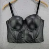T-shirt Women Women Leather Tops Tops Cropped Gothic Push Up Corsage Sexy Lingerie Corset Hot Fashion Club CamiSole