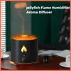 Humidifiers Flame Essential Oil Diffuser Air Humidifier Ultrasonic Spray Cooler Household Diffuser Aromatherapy Diffuser Diffusers for Home