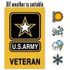 1pc ، العلم المخضرم في الجيش الأمريكي 12x18 بوصة لافتة مقاومة مزدوجة الوجهين لزخارف منزل ساحة العشب (لا تشمل سارية العلم)