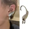 Ryggar örhängen mode oregelbundet älva öron manschett för icke-ombyggda öron uttalande brosk smycken punk silver färg wrap