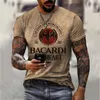 Nouveau T-shirt à manches courtes pour hommes en anglais à impression numérique 3D